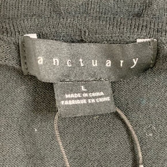 Anthropologie Sanctuary Essential Halter Top Knit Black Cropped Size L - Picture 12 of 15